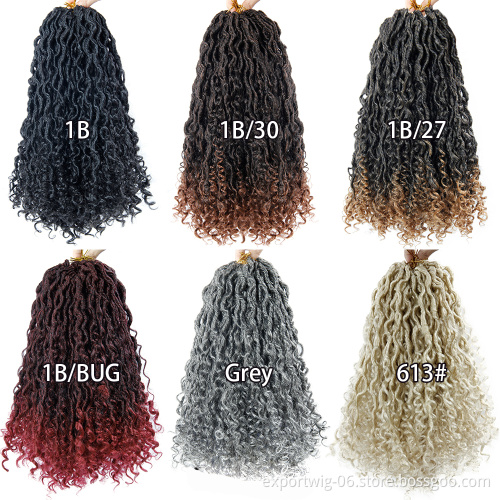 New Hairstyle River Locs Hair curly faux locs synthetic crochet braid hair extensions cheap river locs braid Hair bulk